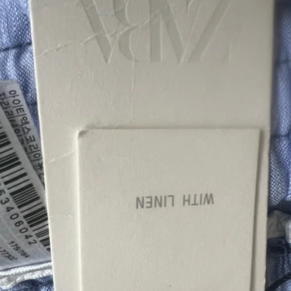 Zara Sky Blue Elastic Waist Pants - Picture 5 of 5